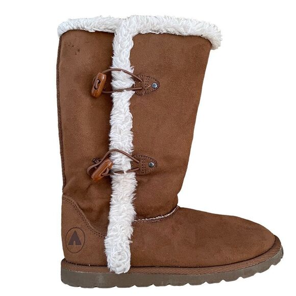 Airwalk ~ Kids Suede Tan Boots ~ size 2 - Picture 8 of 12